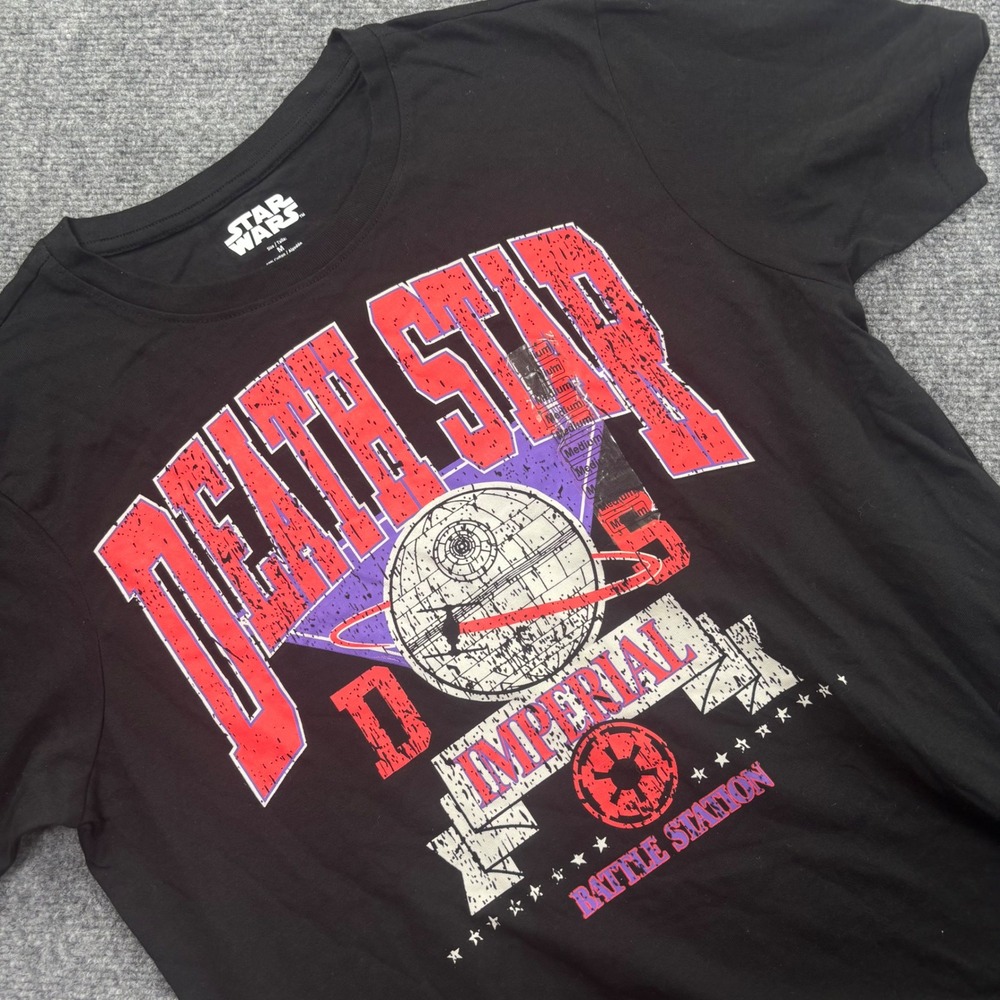 Star Wars T-Shirt Size M Black Death Star Imperial Battle Station Men's